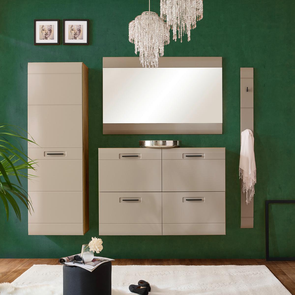 Garderobenschrank Auris Eichefarben B: 52 Cm - Eichefarben/Grau, MODERN (52/164/37,1cm) - Luca Bessoni