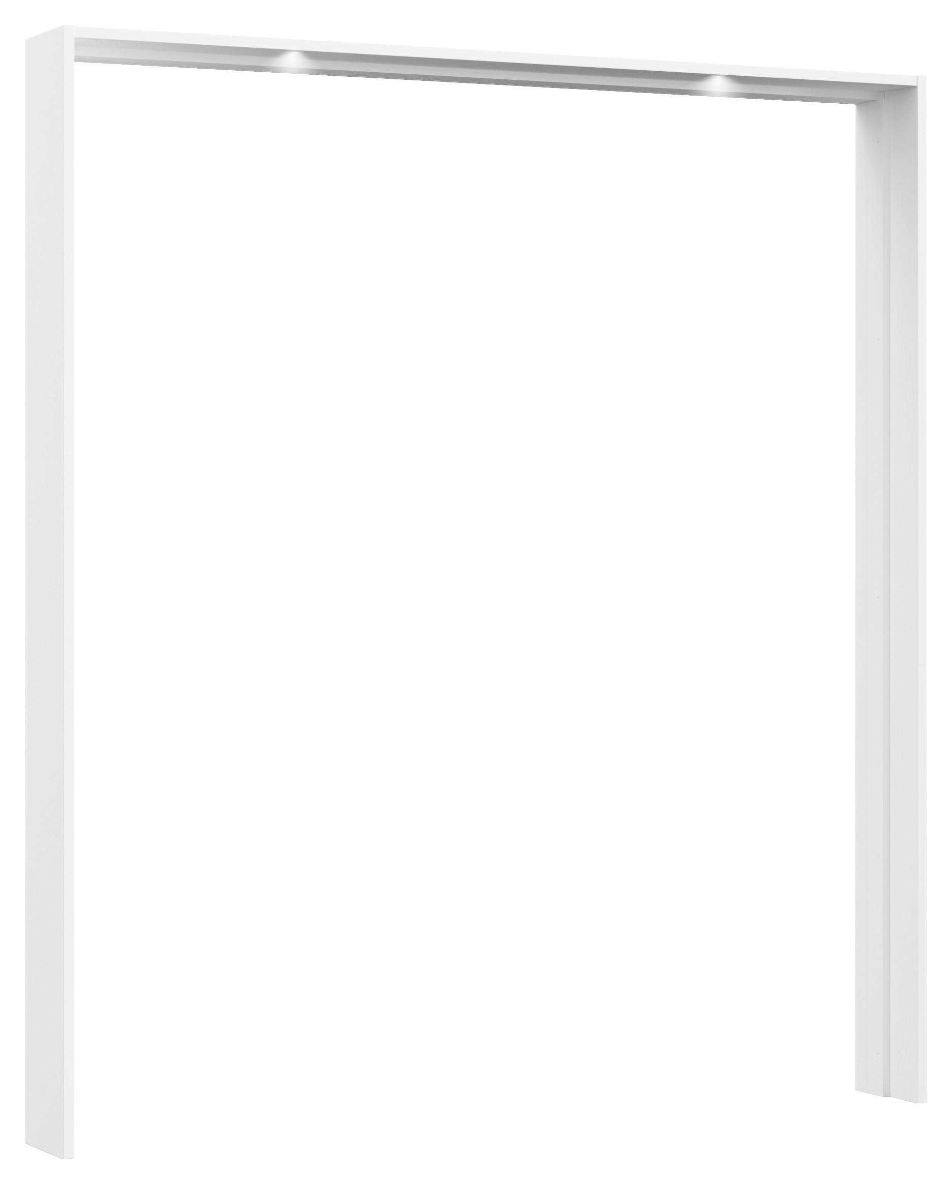 Paspartový rám s osvětlením alpská bílá, pro š. 180 cm - bílá, Konvenční, kompozitní dřevo (189/214/23cm)