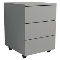 Rollcontainer Dalosa Grau B: 39 cm - Schwarz/Grau, Design, Holzwerkstoff (39/55/45cm) - MID.YOU