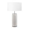 Tischleuchte Muse - Chromfarben/Weiß, Trend, Glas/Textil (32/52cm) - MAYTONI