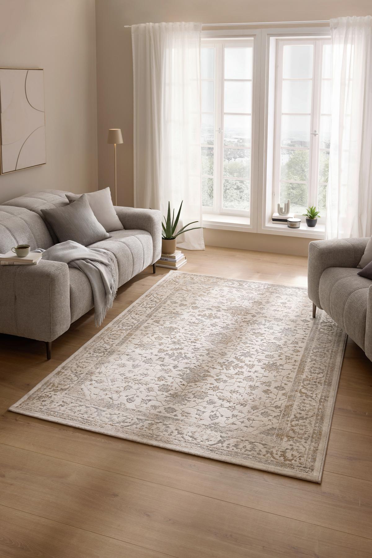 TKANÝ KOBEREC RAVIN - krémová, Konventionell, textil (120/170cm) - Mömax