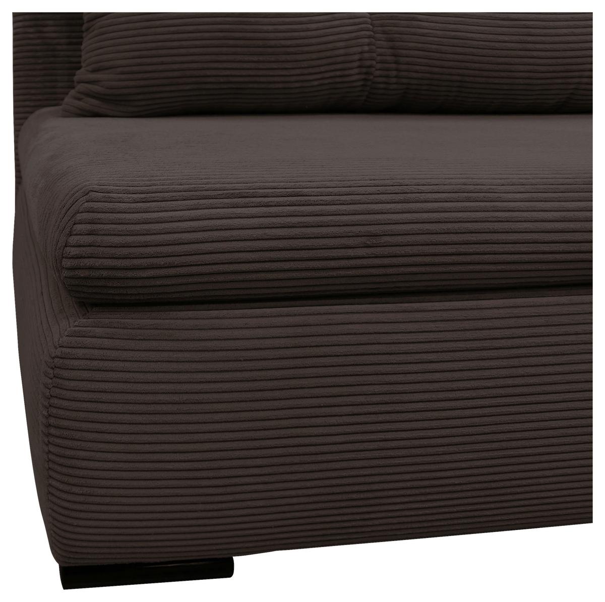 Schlafsofa Mit Bettkasten Yellow B: 154 Cm Cord Braun - Schwarz/Braun, Design, Textil (154/93/85cm) - MID.YOU
