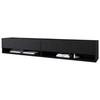 Lowboard Amadeo A180 Schwarz B: 180cm - Schwarz/Grau, LIFESTYLE, Holzwerkstoff (180/30/31cm) - P & B