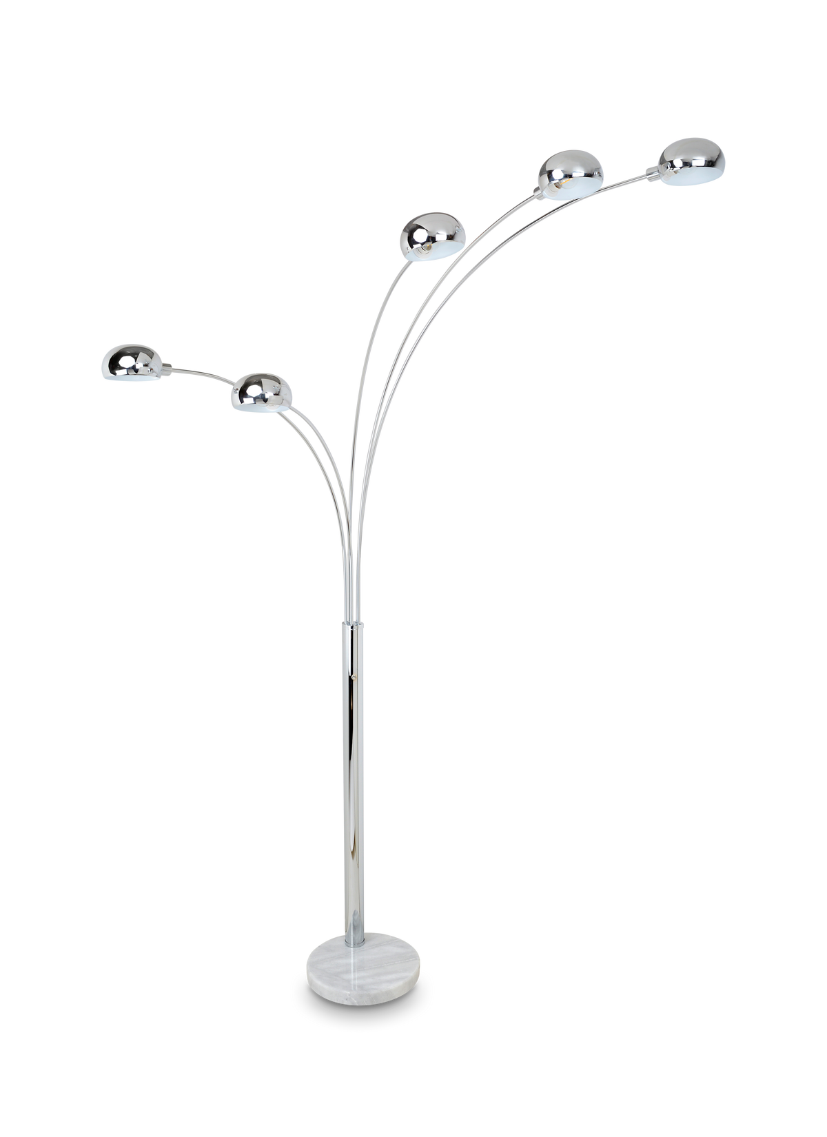 Stojacia lampa Turle V: 200cm, 40 Watt - chrómová, Modern, kov (130/200cm) - Mömax