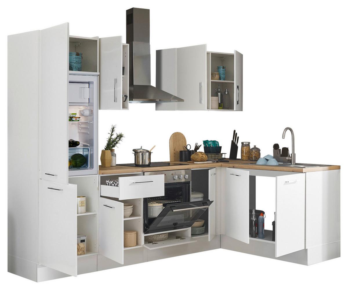 Eckküche Turin Weiß/Eiche Dekor 270x165 cm - Weiß/Eiche Artisan, Basics, Holzwerkstoff (270/165cm) - MID.YOU