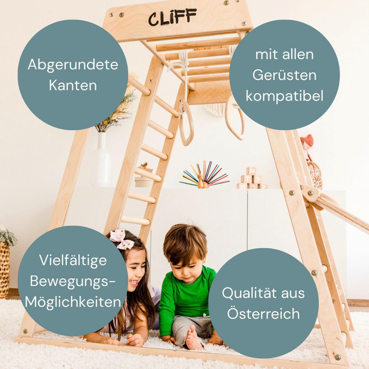Gymnastikringe 2er Set - Birkefarben, Basics, Holz (15/17cm) - CLIFF