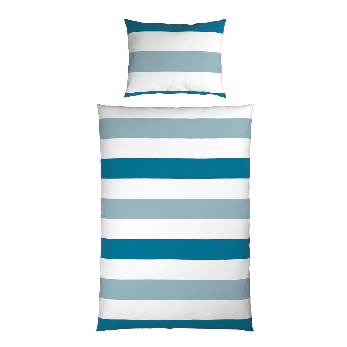 Bettwäsche Irma - Blau/Weiß, MODERN, Textil - Luca Bessoni