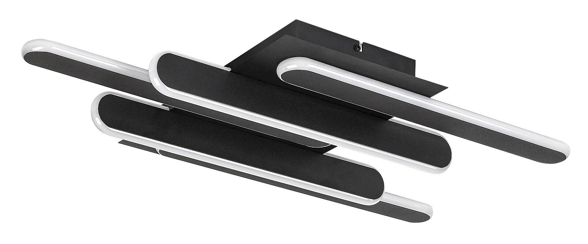 STROPNÍ LED SVÍTIDLO SINDRI - bílá/černá, Design, kov/plast (61/36cm)