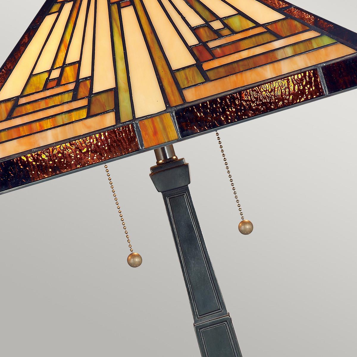 Tischlampe Stephen Bronzefarben Vintage - Bronzefarben, KONVENTIONELL, Glas/Metall (40.6/58.4/40.6cm) - Elstead Lighting