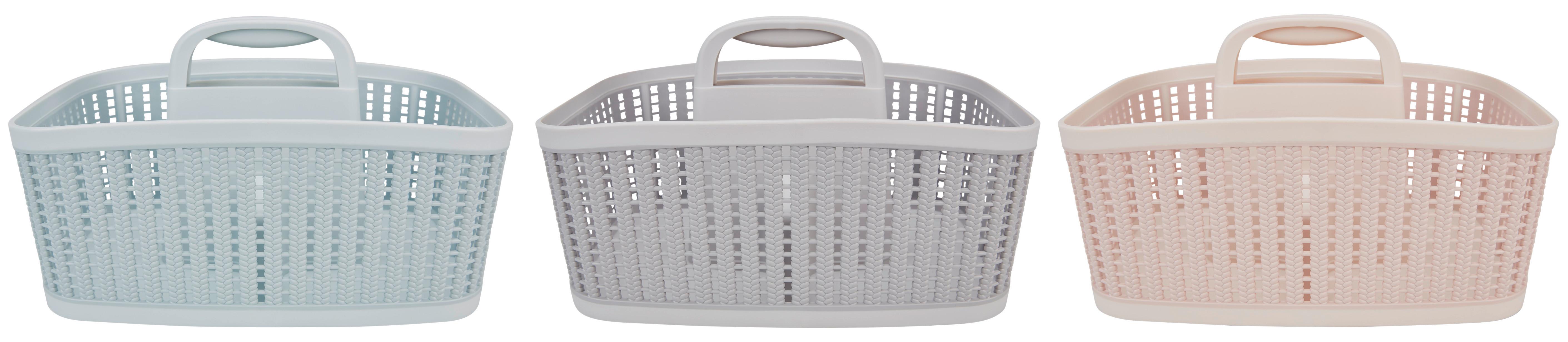 Tárolókosár Knitty - pink/kék, Basics, műanyag (33,1/23,9/18,8cm) - Homezone