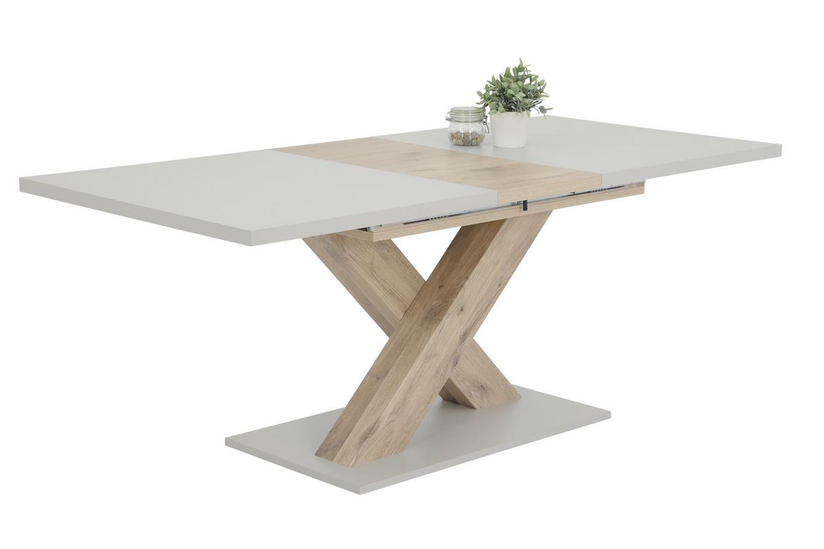 TISCHGRUPPE BEKE G - Eichefarben/Beige, MODERN, Holzwerkstoff/Textil (140 - 180/76/90cm) - P & B