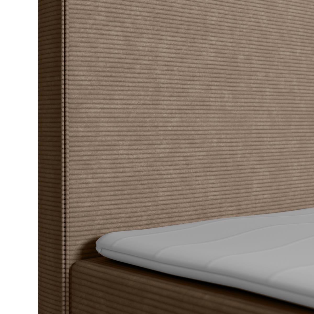 Boxspringbett Mit Bettkasten Algier 180x200 Cm Naturfarben - Schwarz/Naturfarben, MODERN, Karton/Holz (180/200cm) - MID.YOU