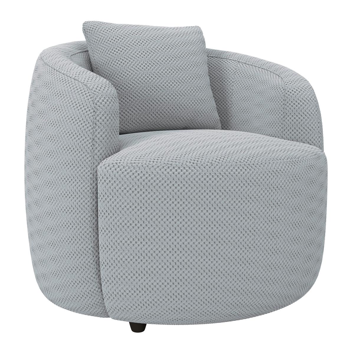 Relaxačné kreslo PINA, sivobiela, s vankúšom - čierna/sivobiela, Modern, textil/plast (81/74/81cm)