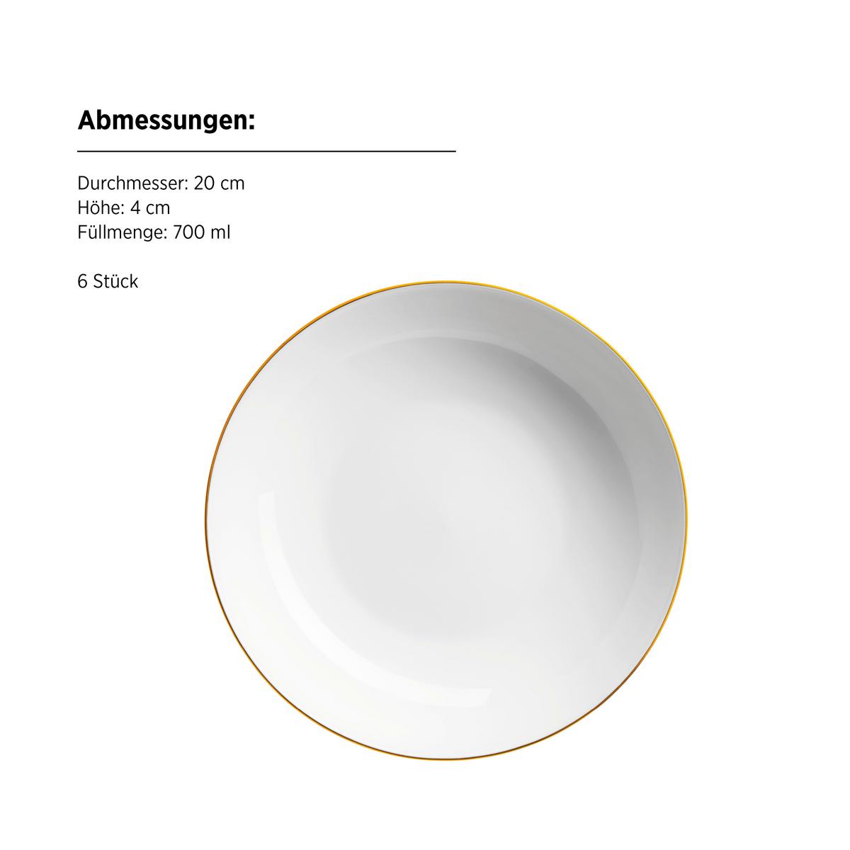 Tafelservice Felise 12-teilig New Bone China, Weiß, 6 Pers. - Weiß, Basics, Keramik - Mäser