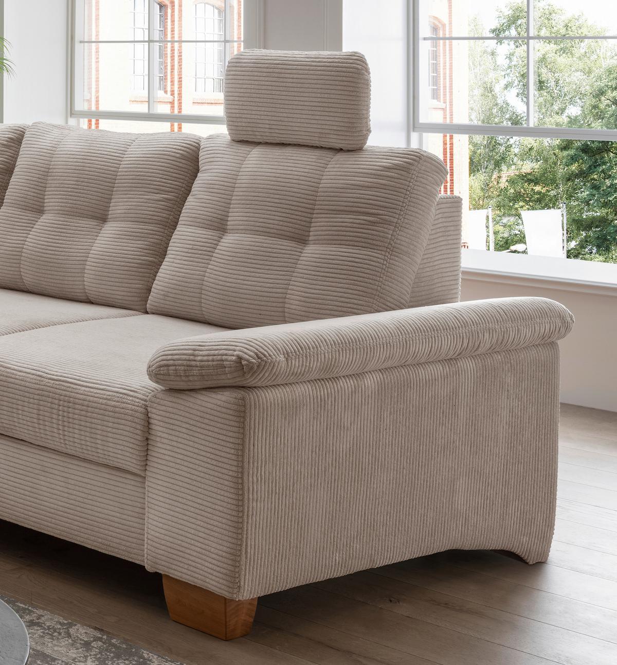 Ecksofa Brizzini, Beige S: 206x274 Cm - Beige/Naturfarben, MODERN, Textil (206/274cm) - Livetastic