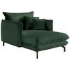 XXL-Sessel Lava Grün B: 111 cm - Schwarz/Grün, MODERN, Textil (111/101/167cm) - Livetastic