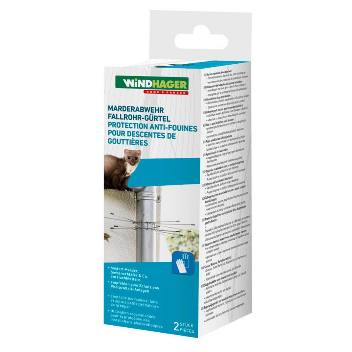 Marder-stopp Marder-Abwehr Fallrohr-Gürtel - Edelstahlfarben, Basics - Windhager