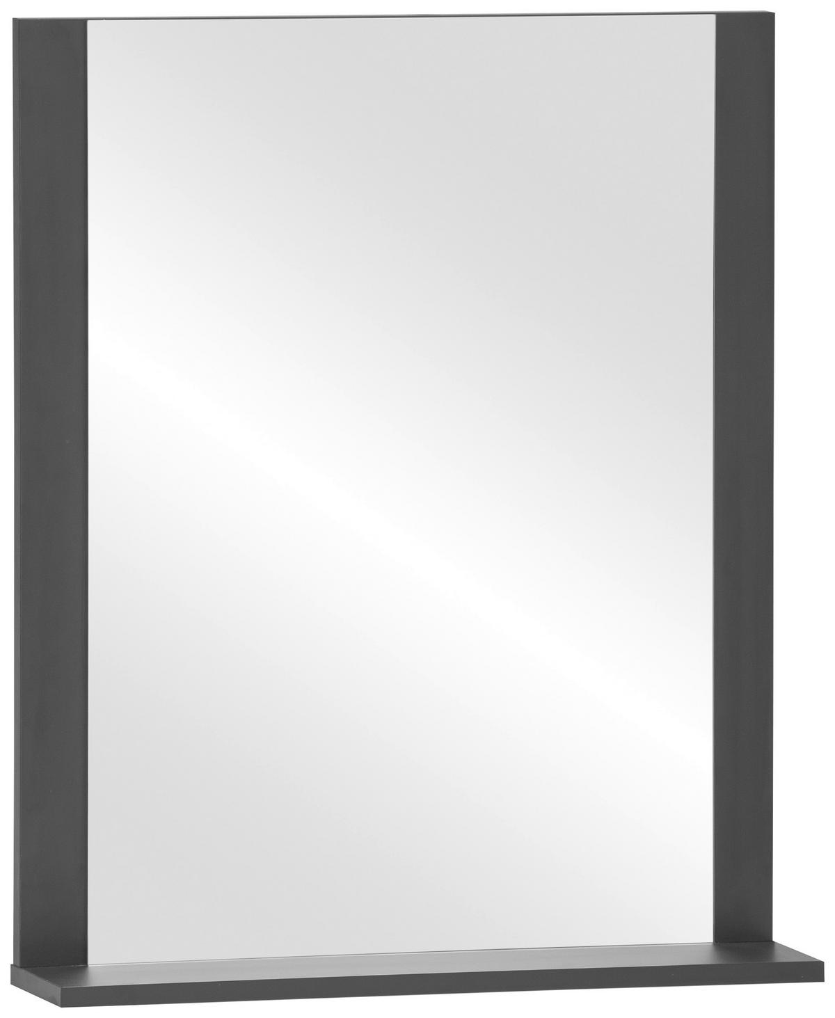 Wandspiegel Edda Schwarz B: 59,6 cm - Schwarz, Design, Glas/Holzwerkstoff (59,6/71,1/12,3cm) - MID.YOU