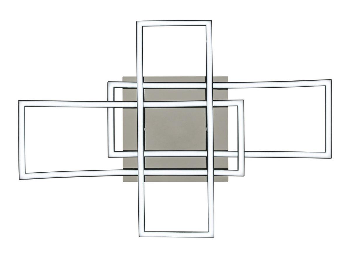 LED-Deckenleuchte Enikö Schwarz/Chromfarben max. 42 W - čierna/chrómová, Modern, kov/plast (59/81/16cm) - Mömax