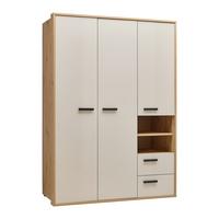 ŠATNÍKOVÁ SKRIŇA CASA MIA - kašmírová/antracitová, Konventionell, kov/kompozitné drevo (152cm)