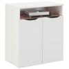 Aktenschrank Carlos 2-Türig Weiß, B: 64,5 cm - Weiß/Eiche Artisan, Trend, Holzwerkstoff (64,5/74,2/40cm)