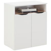 Aktenschrank Carlos 2-Türig Weiß, B: 64,5 cm - Weiß/Eiche Artisan, Trend, Holzwerkstoff (64,5/74,2/40cm)