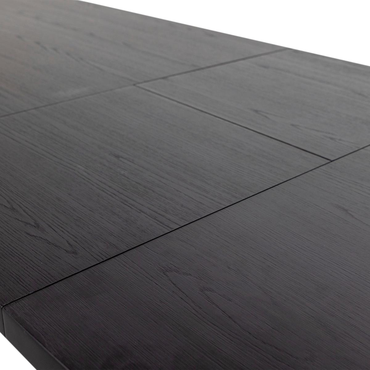 ESSTISCH Arros Schwarz L: 180-220cm - Schwarz, MODERN, Holzwerkstoff (180-220/90/75cm) - Livetastic