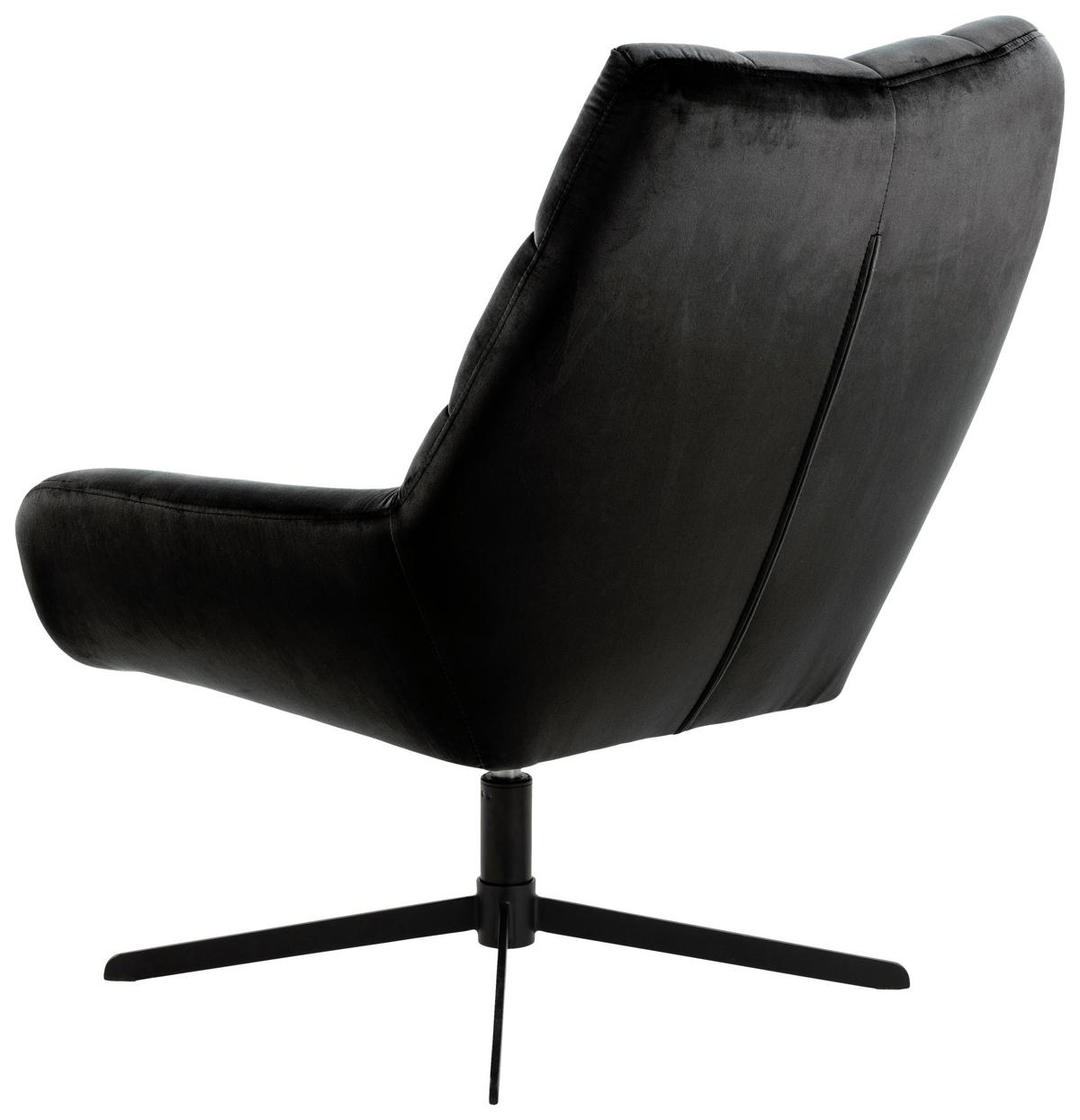 Polstersessel Mit Armlehnen Paris Stoffbezug Grau - Schwarz/Grau, KONVENTIONELL, Textil/Metall (73/88/82cm) - Livetastic