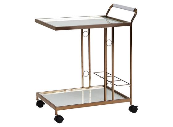 Servierwagen B: ca. 67 cm Goldfarben - Goldfarben, Design, Glas/Kunststoff (67/80/45cm) - Livetastic Servierwagen B: ca. 67 cm Goldfarben - Goldfarben, Design, Glas/Kunststoff (67/80/45cm) - Livetastic