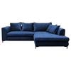 Eckschlafsofa Bello Royalblau Schlaffunktion Ottomane Rechts - Blau/Royalblau, Design, Textil (277/187cm) - Livetastic