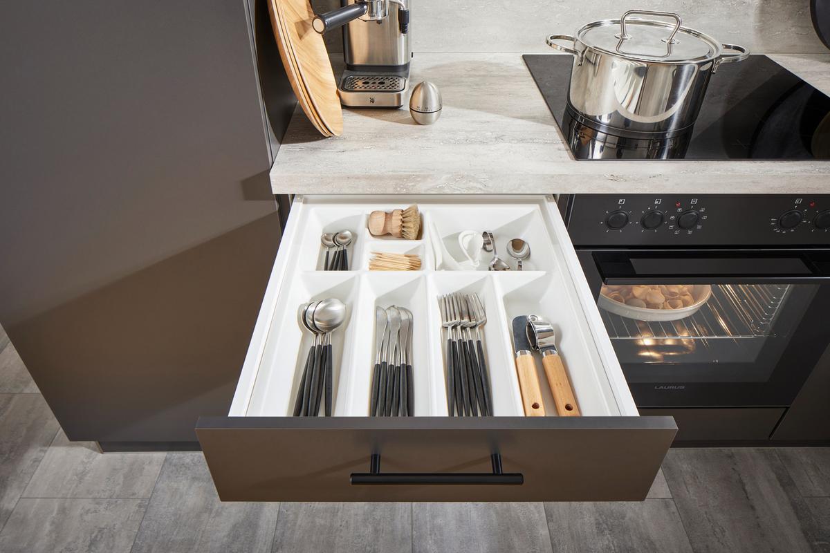 Eckküche Pn80/100 - Eichefarben/Beige, Trend, Holzwerkstoff (275/175cm) - Pino