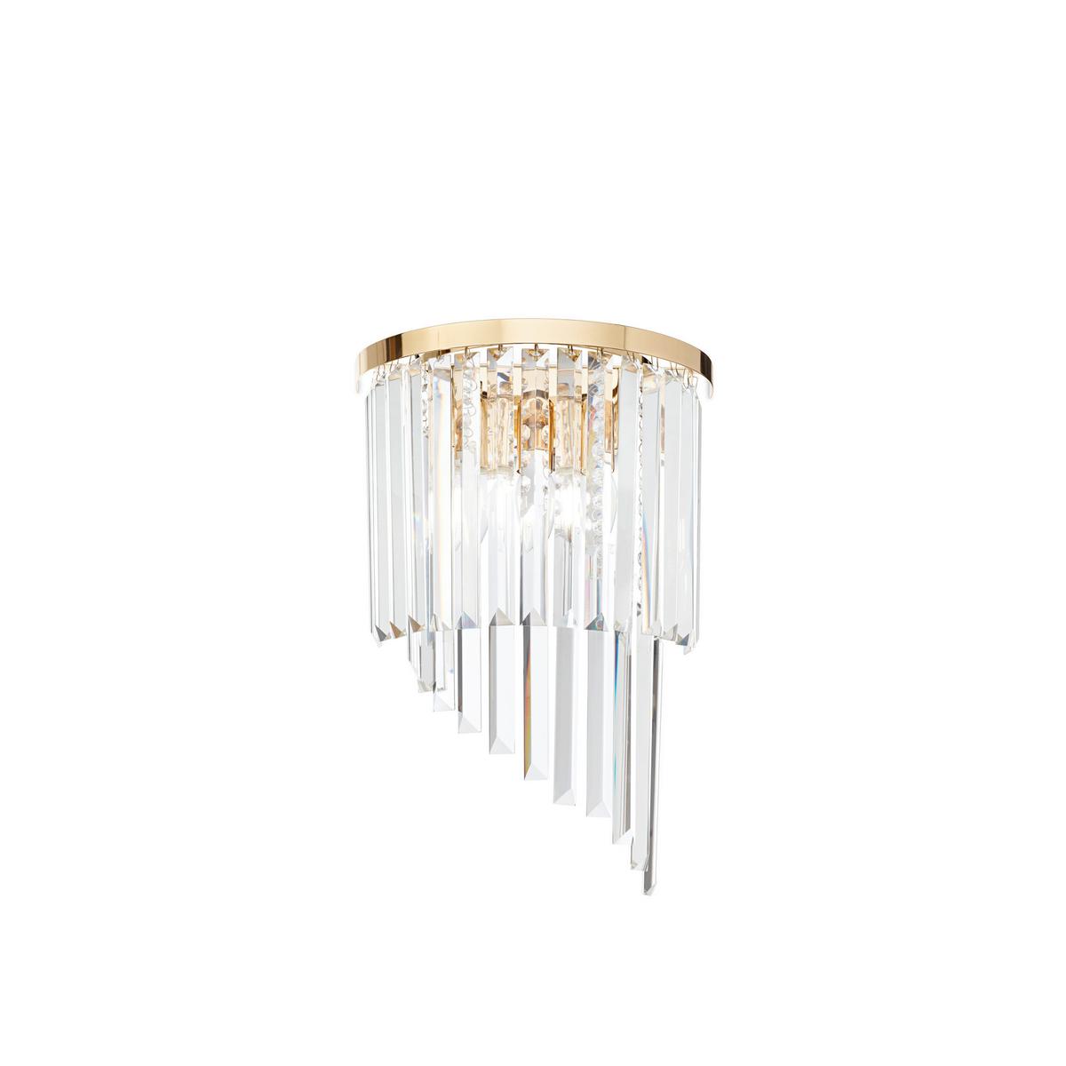 Wandleuchte Oro Goldfarben B: 15 Cm - Goldfarben, KONVENTIONELL, Glas/Metall (30/15/45cm) - Ideal Lux