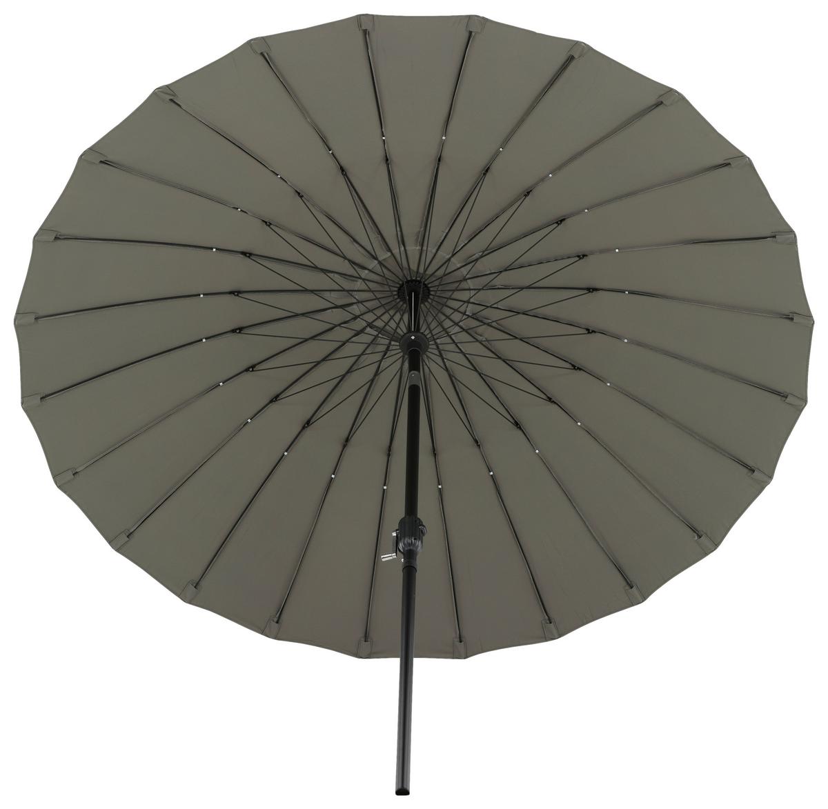 Sonnenschirm DM: 250cm H: 270cm Grau - Grau, KONVENTIONELL (270/270cm) - Gardenson