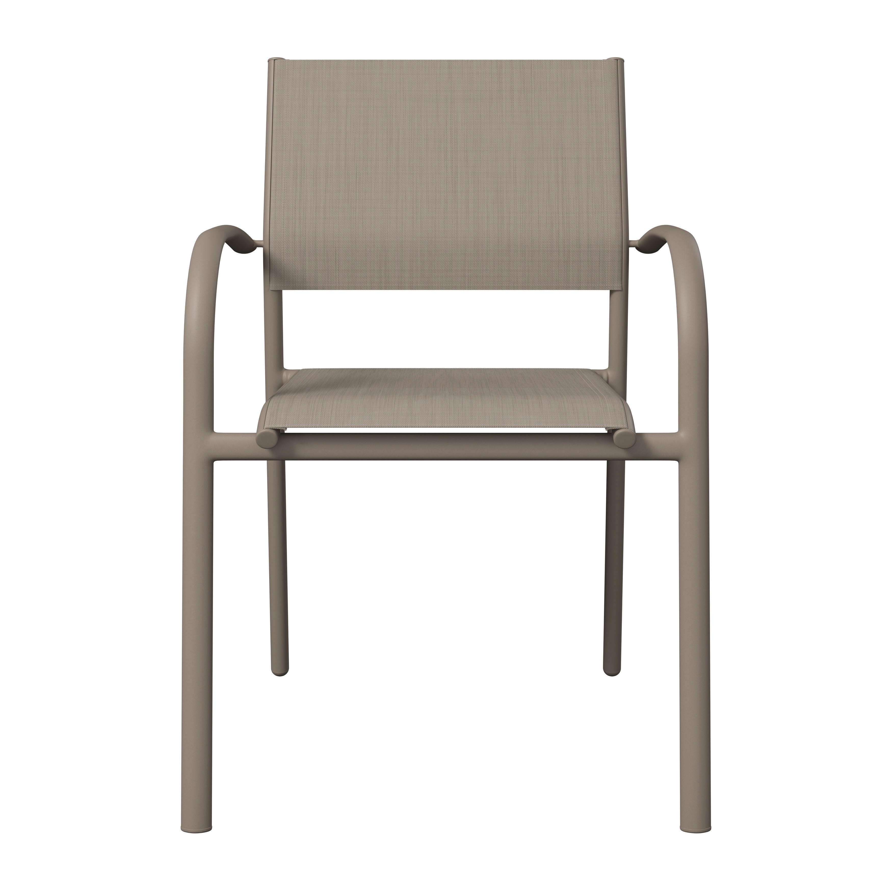 Gartensessel Paris - Beige, MODERN, Textil/Metall (57/85/57cm) - Beldano