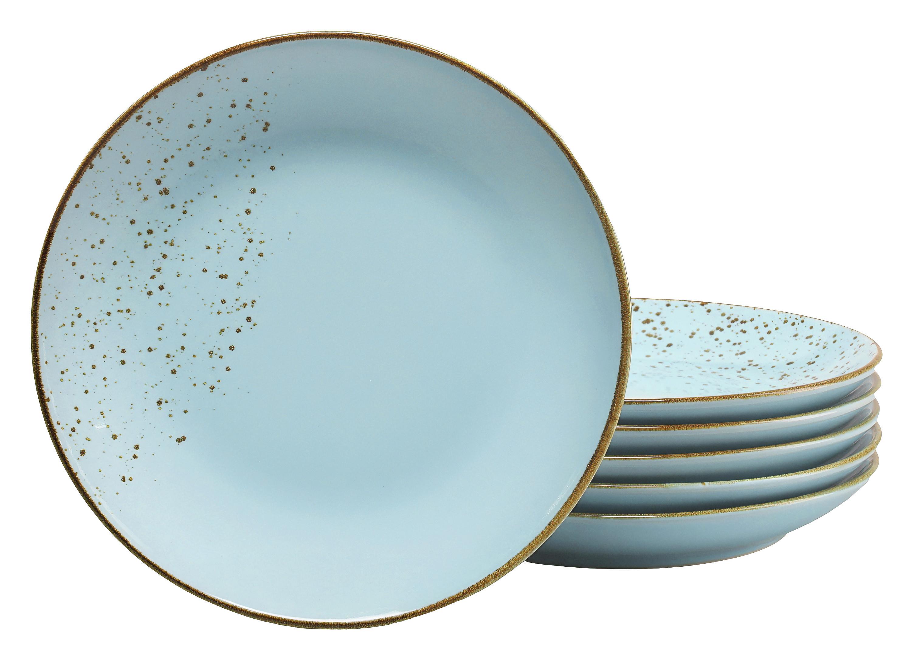 DESSERTTELLERSET 22067 NATURE COLLECTION - Pastellblau, Trend, Keramik (21cm) - Creatable