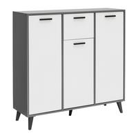 Komoda IBIZA antracit/bílá - černá/kašmírová, Konvenční, kompozitní dřevo/plast (107/92/33cm) - Mömax