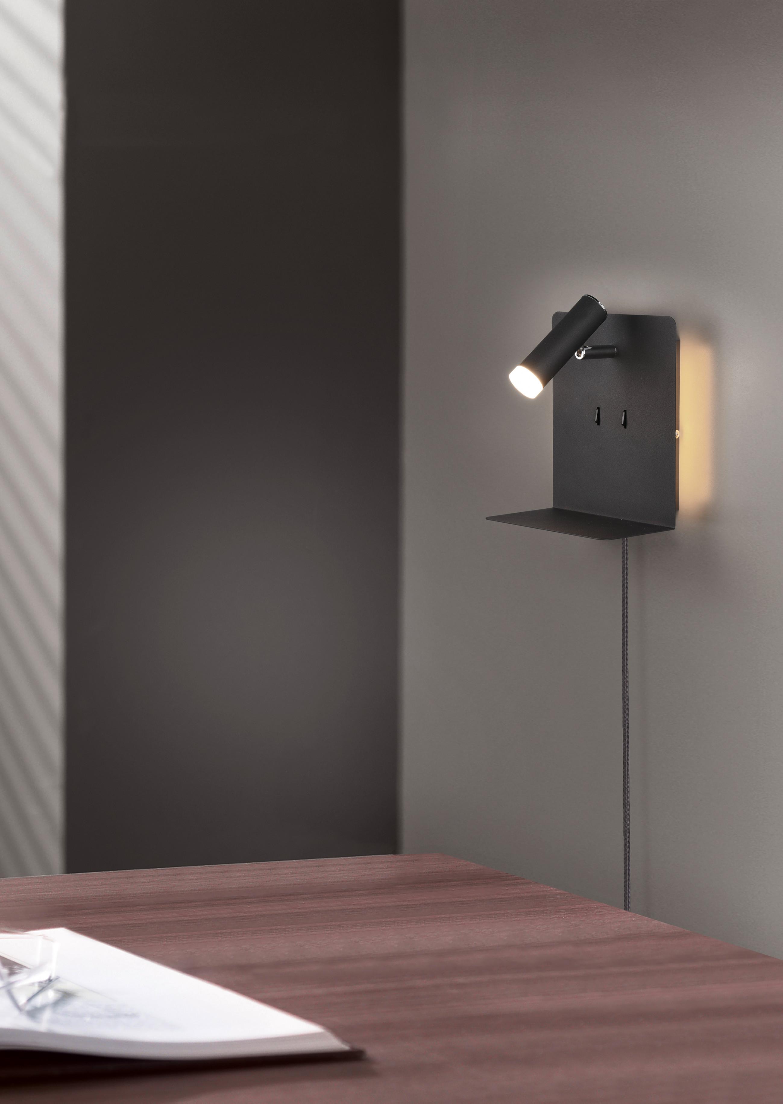 LED-Wandleuchte 222570232 Element - Schwarz, Basics, Metall (20/16/14cm) - Trio Leuchten