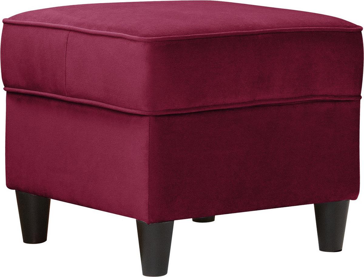Hocker Baron Bordeaux B: 52 Cm - Bordeaux/Schwarz, Design, Textil (52/45/52cm) - MID.YOU