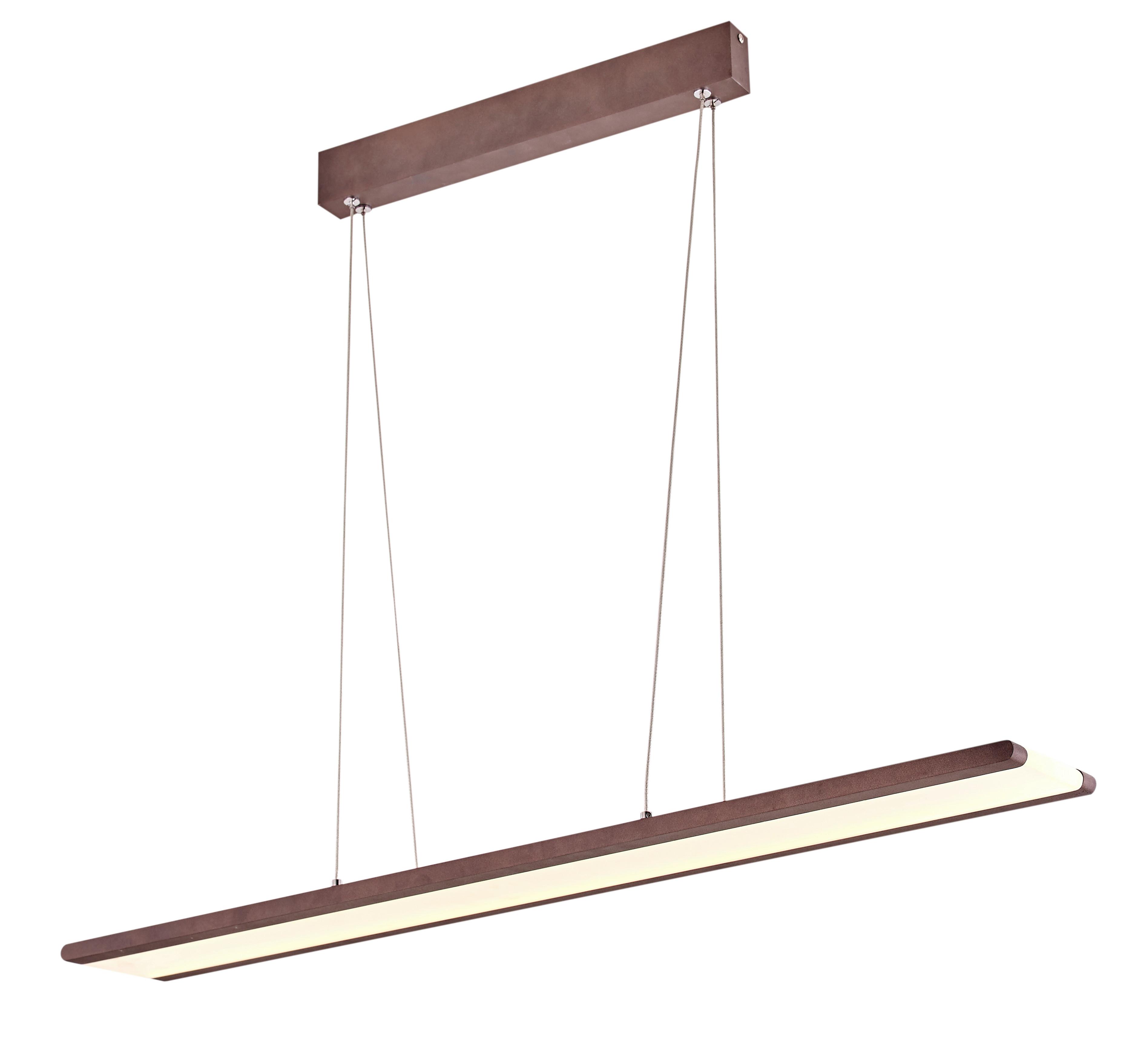 Led-pendelleuchte A0010-311 Coconut - Hellbraun, Design, Metall (91/10/150cm)