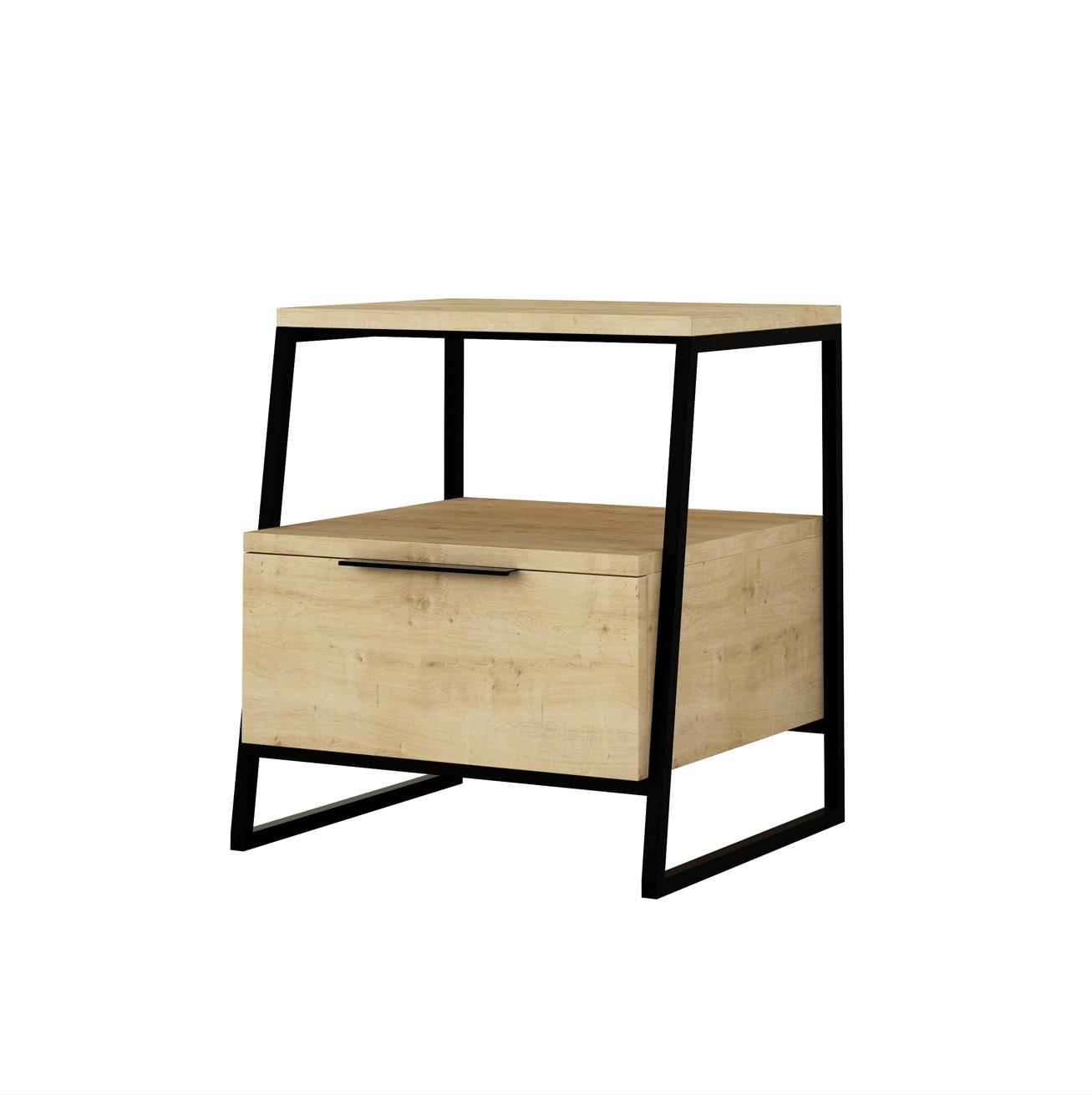 Beistelltisch Pal Beistelltisch - Eichefarben/Beige, Design, Holzwerkstoff (45/40/50cm) - Livetastic
