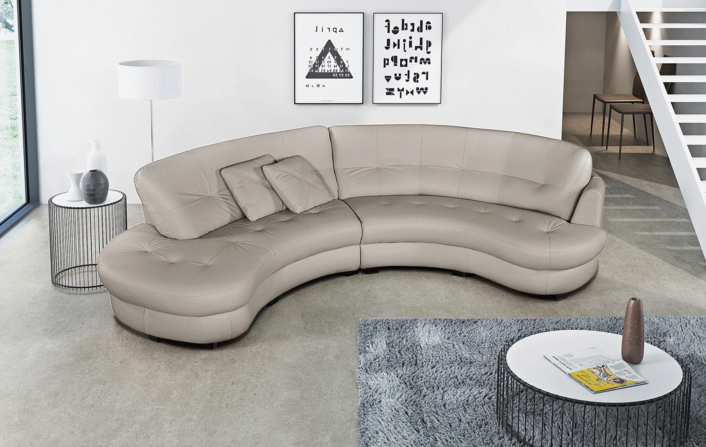 Ecksofa Bretania Hellgrau, S: 113x300 cm - Hellgrau/Schwarz, Design, Leder/Textil (113/300cm) - Livetastic