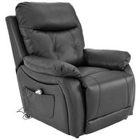 Fernsehsessel Elektrisch Mario Lederlook Schwarz - Schwarz, KONVENTIONELL, Kunststoff/Textil (89/107-79/94-165cm) - James Wood