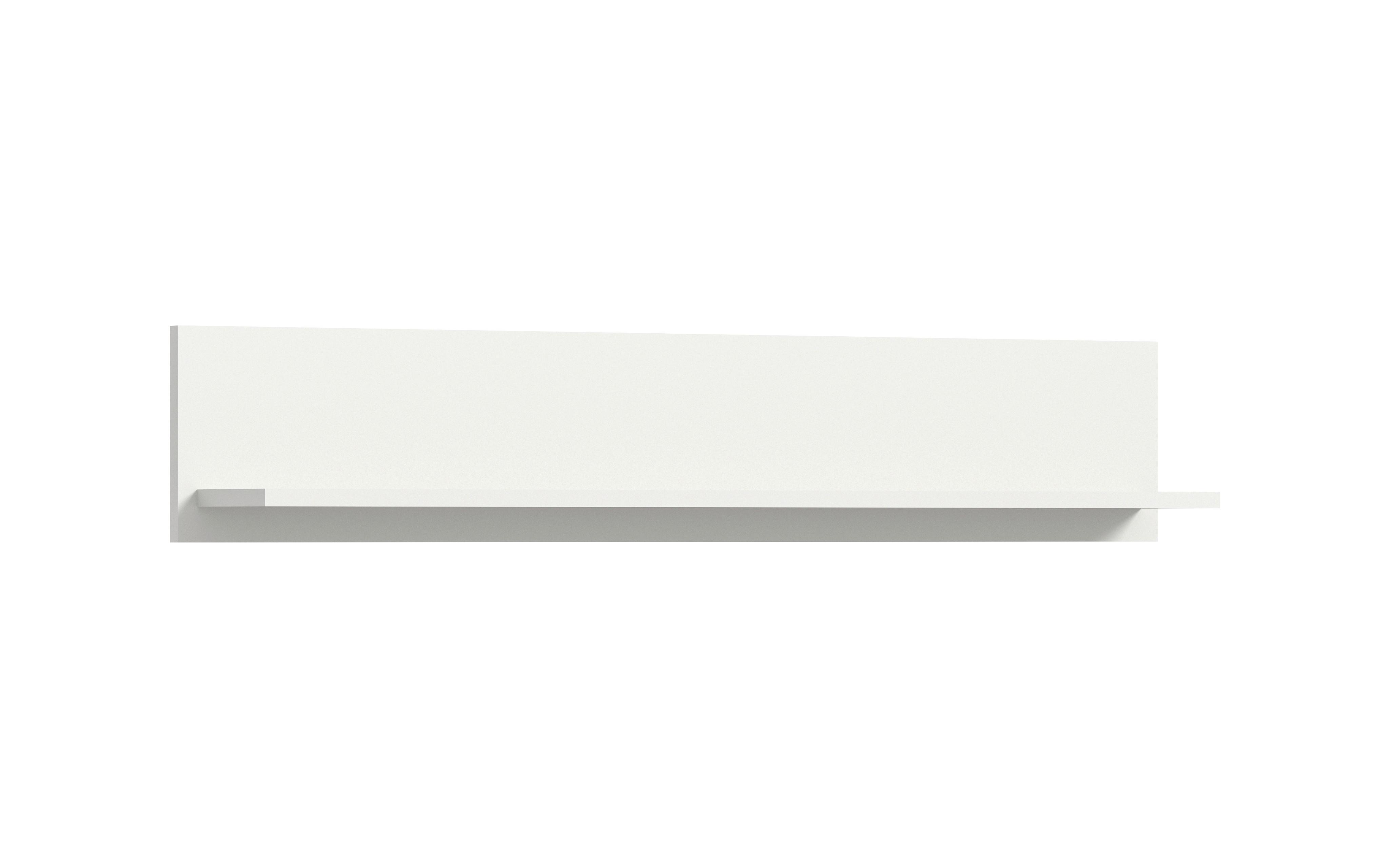 Falipolc Ice - fehér/magasfényű fehér, Design, faalapú anyag (110/20/15cm) - Livetastic