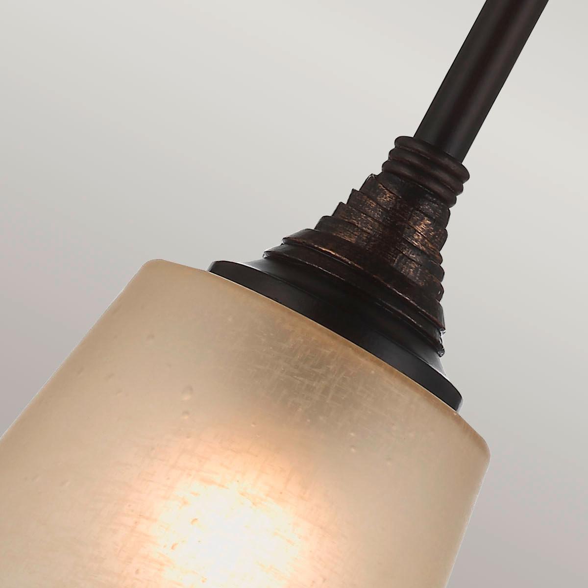 Hängeleuchte Fe-Arbor-Creek-P - Bronzefarben, KONVENTIONELL, Glas/Metall (16.5/58.4cm) - Elstead Lighting