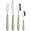 Besteckset Power Sand/Edelstahlfarben - Ecru/Edelstahlfarben, Basics, Kunststoff/Metall - Pintinox