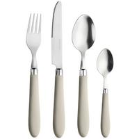 Besteckset Power Sand/Edelstahlfarben - Ecru/Edelstahlfarben, Basics, Kunststoff/Metall - Pintinox