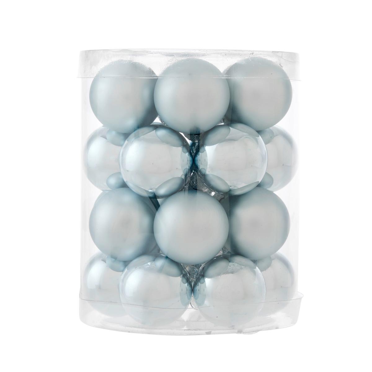 Vianočná guľa Ø 3cm / 24 ks - čierna/biela, Konventionell, sklo (3cm) - Mömax