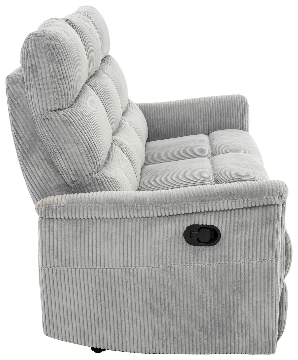 3-Sitzer-Sofa Xeno Hellgrau B: 184 cm - Hellgrau/Schwarz, Design, Textil/Metall (184/108/89cm) - Livetastic