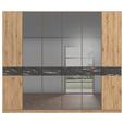 Drehtürenschrank Versity-D Eiche Artisan/Marmoroptik 6trg - Eiche Artisan, Trend, Holzwerkstoff (271/229/54cm) - James Wood