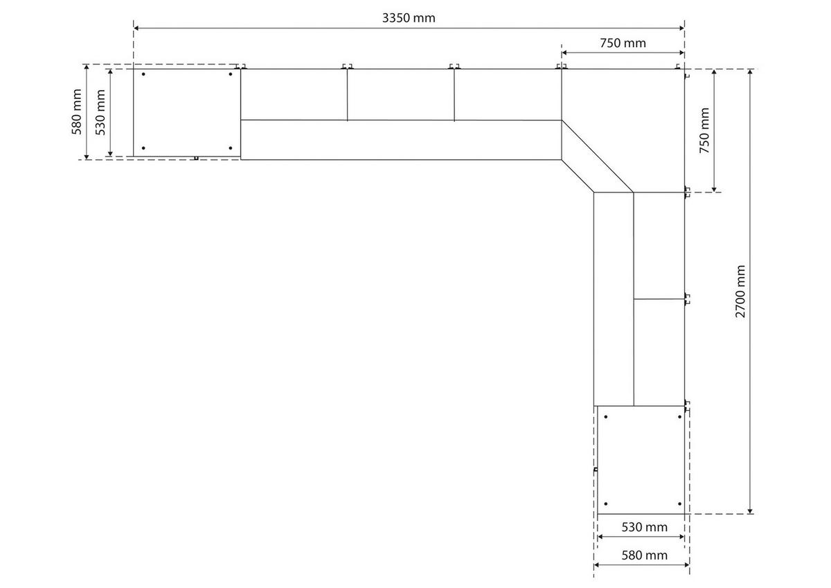 Werkstatt-Schrankwand 80160 - Basics, Holz/Metall (335/270cm)